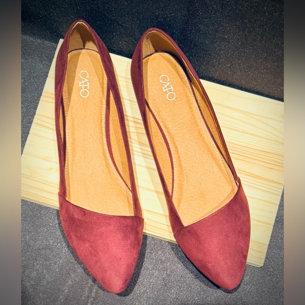 NWT-Cato Merlot/Burgundy Color Women’s Flats. Size 10 - Picture 4 of 16